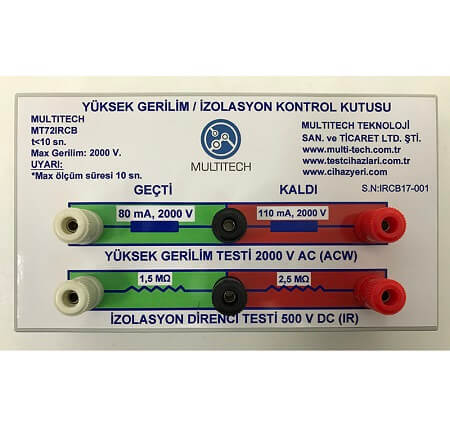 Yüksek Gerilim | İzolasyon Direnci Doğrulama Kutusu